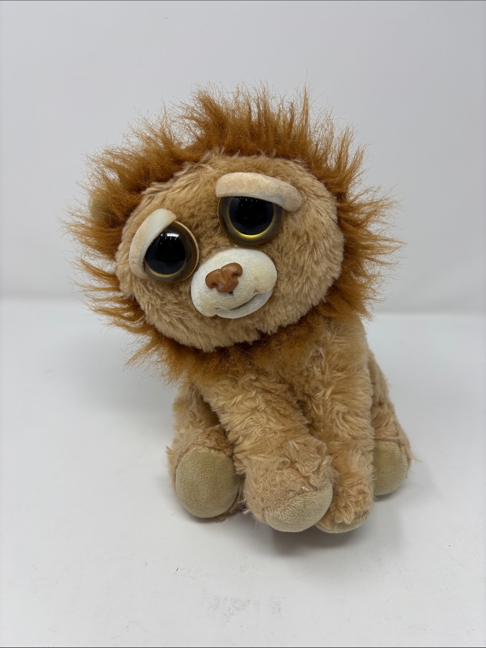 Feisty Pets | Plush Lion Stuffed Animal - Big Eyes Brown Tan